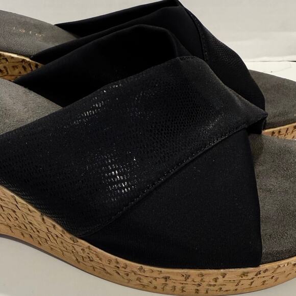 David Tate Perfect wedge sandal slip on microfiber wedge sandals 9M size 9 - Picture 6 of 9